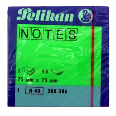 Pelikan Αυτοκόλλητα Χαρτάκια Σημειώσεων Φωσφορoύχα 75x75mm Πράσινα